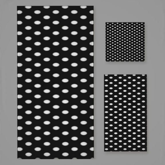 Dot Pattern Black White Bath Towel Sets For Bathroom Hand Towels Fingertip Towels 3 Piece Soft Absorbent For Bathroom Kitchen Hotel Beach