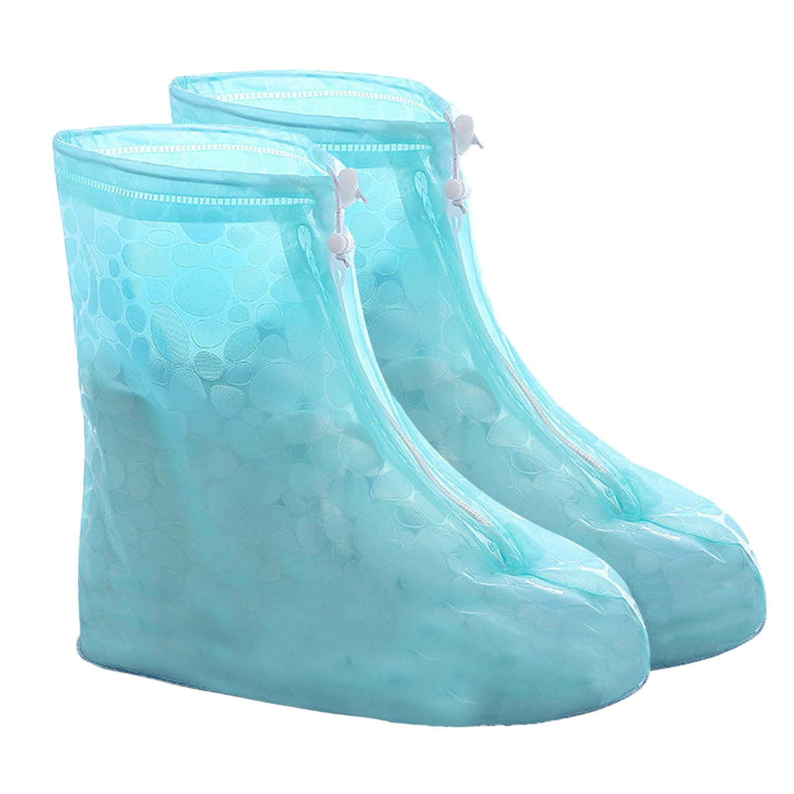 Dot Printed Water Proof Shoes Boot Cover Zipper Rain Shoe Covers High