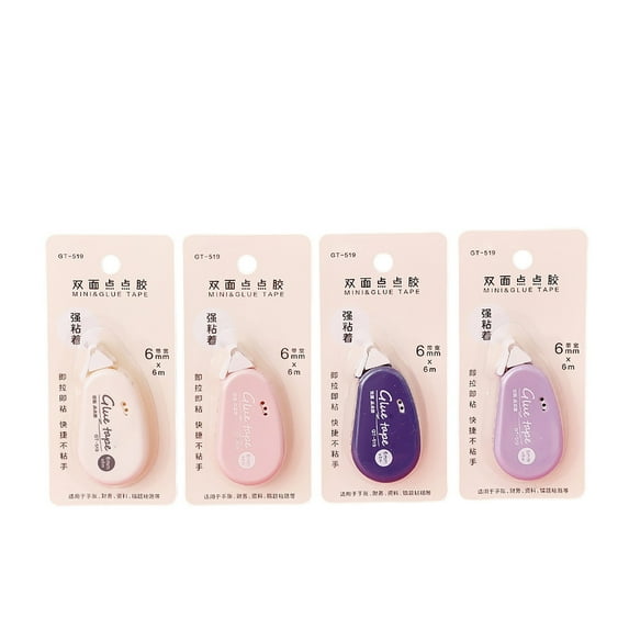 Dot Roller Adhesive Tape With Correction Tape Dispenser Portable Double Sided Glue Tape For Journaling