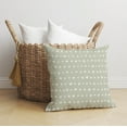 thumbnail image 1 of Dot Row Light Green Throw Pillow, 1 of 4