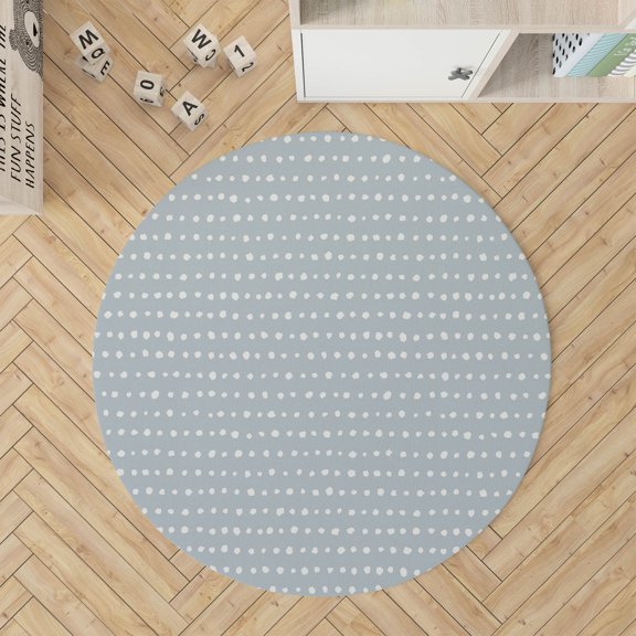 Dot Row Slate Blue Kids Play Mat