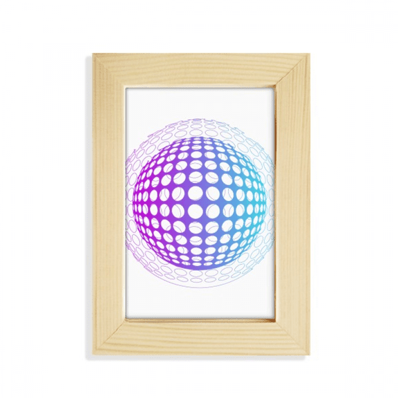 Dot Sphere Surrounded Closely Desktop Display Photo Frame Picture Art Painting 5x7 inch