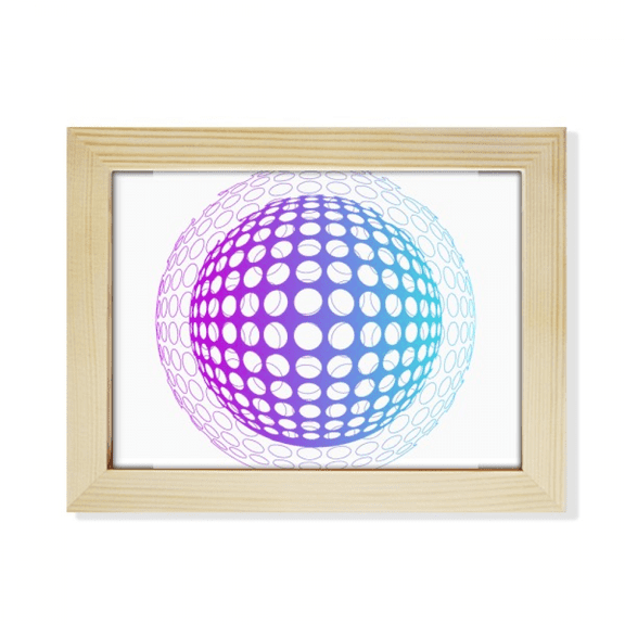 Dot Sphere Surrounded Closely Desktop Photo Frame Picture Art Decoration Painting 6x8 inch