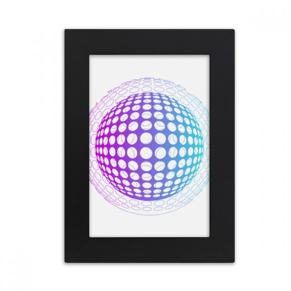 Dot Sphere Surrounded Closely Desktop Photo Frame Picture Display Art Painting Exhibit