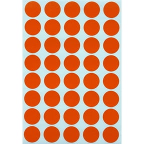Dot Sticker Color Coding Labels 3/4 Inch , Round Stickers Orange 19mm - 1000 pack by Royal Green