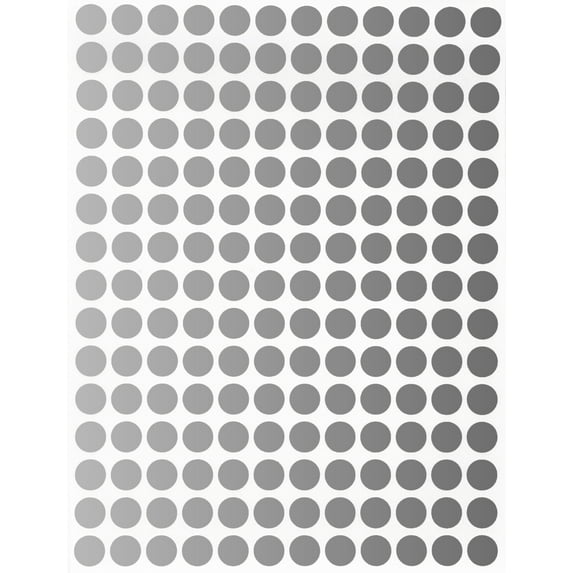 Dot Stickers ¼” inch 8mm Colored labels in Silver, 2700 Pack by Royal Green