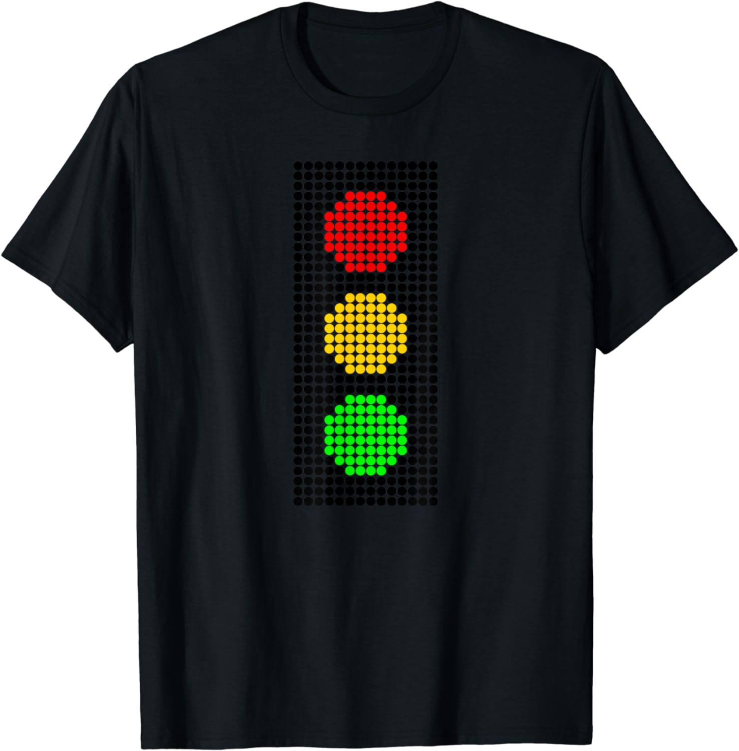 Dot Stoplight Traffic Signal StopCautionGo Tshirt