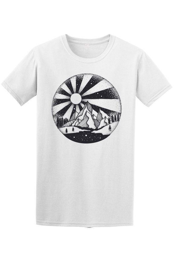 Dot Work Of Rising Sun T-Shirt Men -Image by Shutterstock, Male 4X-Large