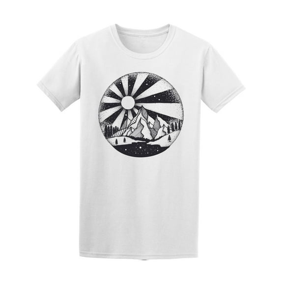 Dot Work Of Rising Sun T-Shirt Men -Image by Shutterstock, Male Large