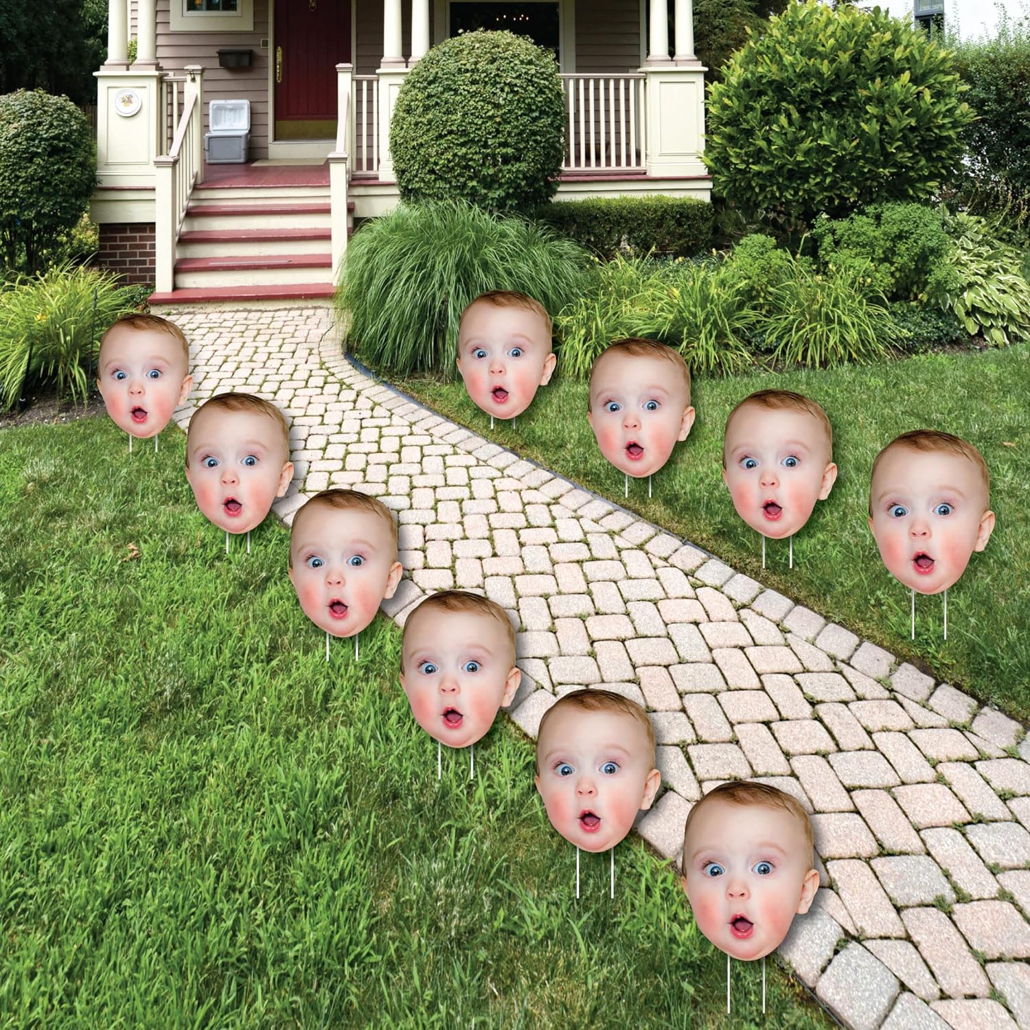 Dot of Happiness Fun Face Custom Photo Head Cut Out Lawn Decorations