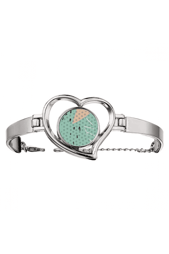 Dot s Art Pattern Bracelet Heart Jewelry Wire Bangle