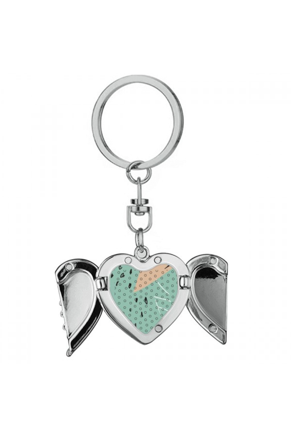 Dot s Art Pattern Heart Angel Wing Key Chain Holder