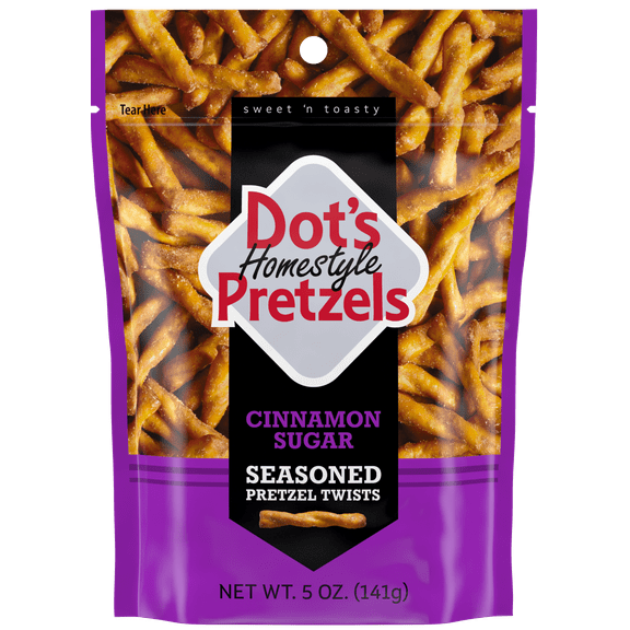 Dot's Homestyle Pretzels Cinnamon Sugar Seasoned Pretzel Twists, 5 oz