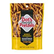 Dot's Homestyle Pretzels, Honey Mustard Seasoned Pretzel Twists, 5 oz Snack Size Bag