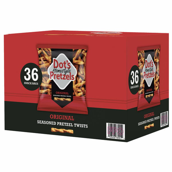 thumbnail image 1 of Dot's Homestyle Pretzels, Original Seasoned Pretzel Twists, 1 oz, 36-count, 1 of 1