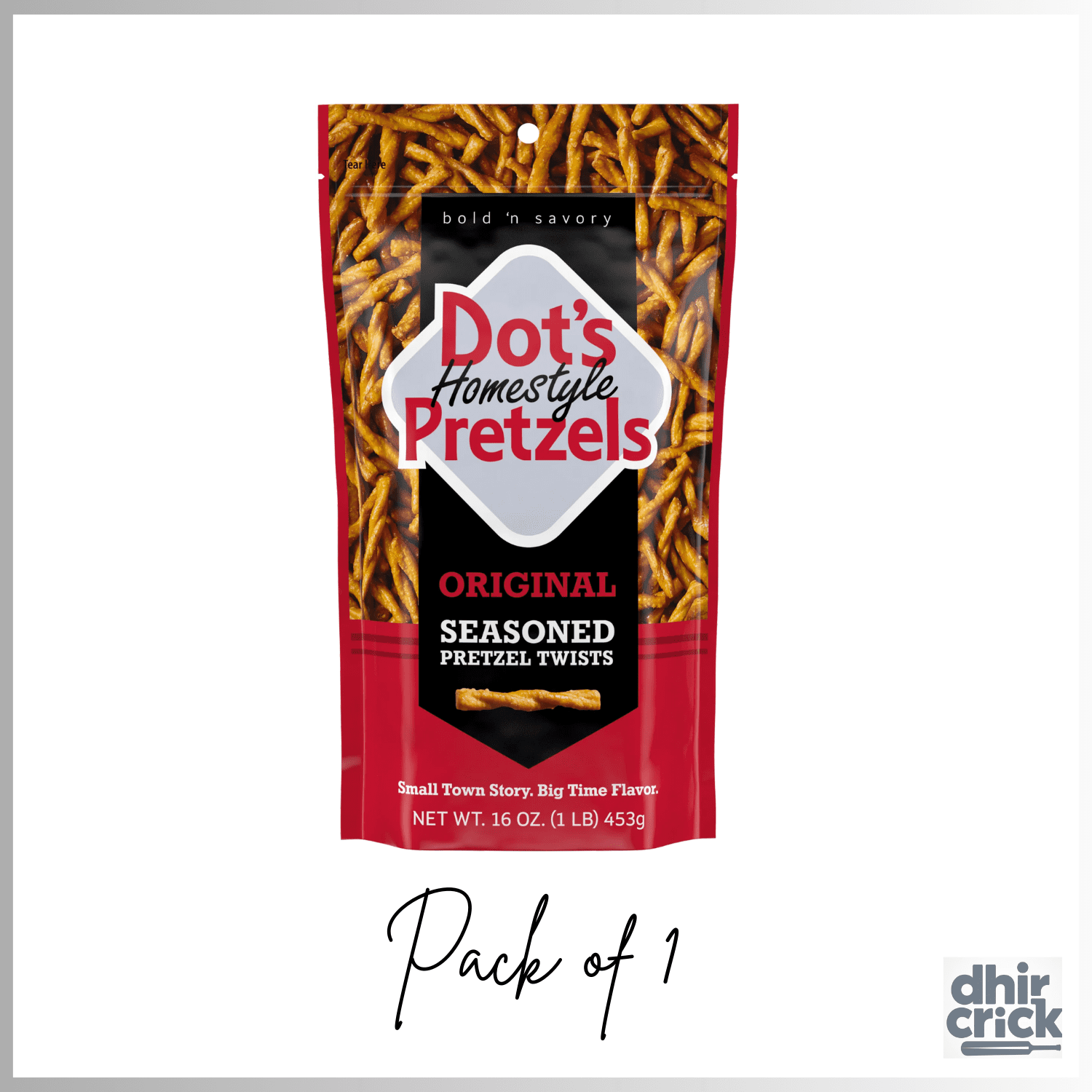 Dot's Homestyle Pretzels, Original Seasoned Pretzel Twists, 16 oz ( 1 Pack)