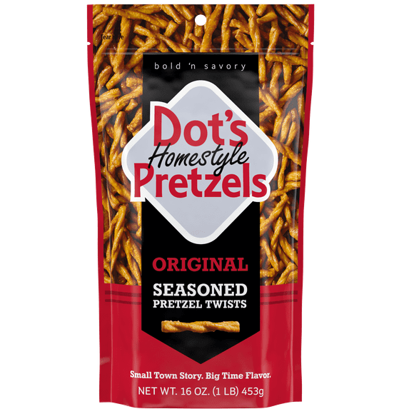 Dot's Homestyle Pretzels, Original Seasoned Pretzel Twists Snack, 16 oz Family Size Bag