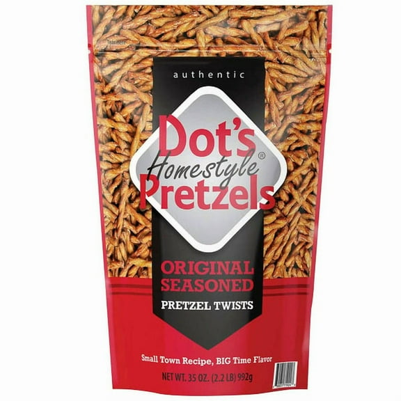 Dots Homestyle Pretzels, Original Seasoned Pretzel Twists, 35 oz