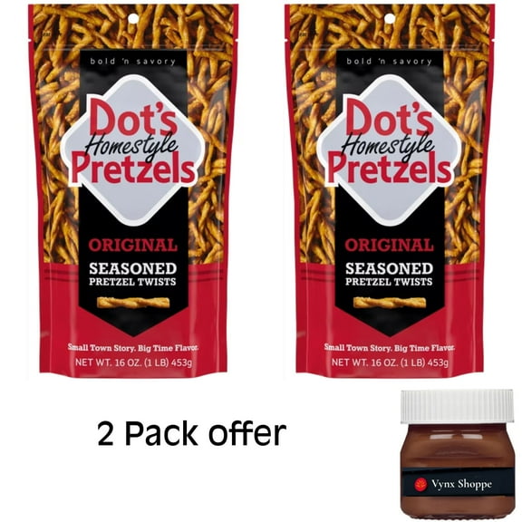 Dot's Homestyle Pretzels, Original Seasoned Pretzel Twists Snack, 16 oz Family Size Bag