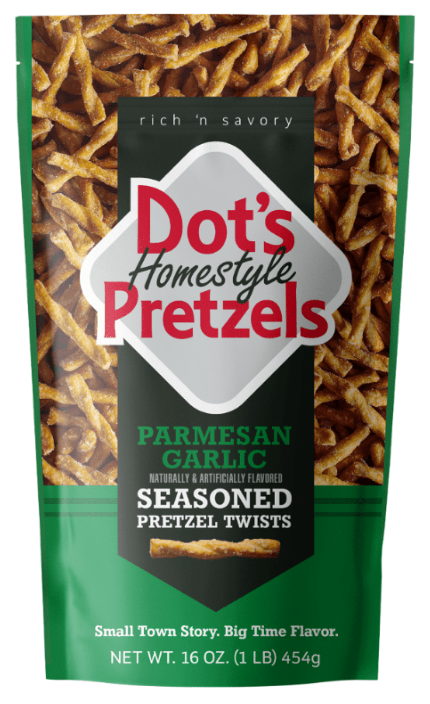 Dot's Homestyle Pretzels Parmesan Garlic Seasoned Pretzel Twists, 16 oz