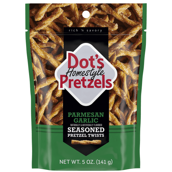 Dot's Homestyle Pretzels Parmesan Garlic Seasoned Pretzel Twists, 5 oz