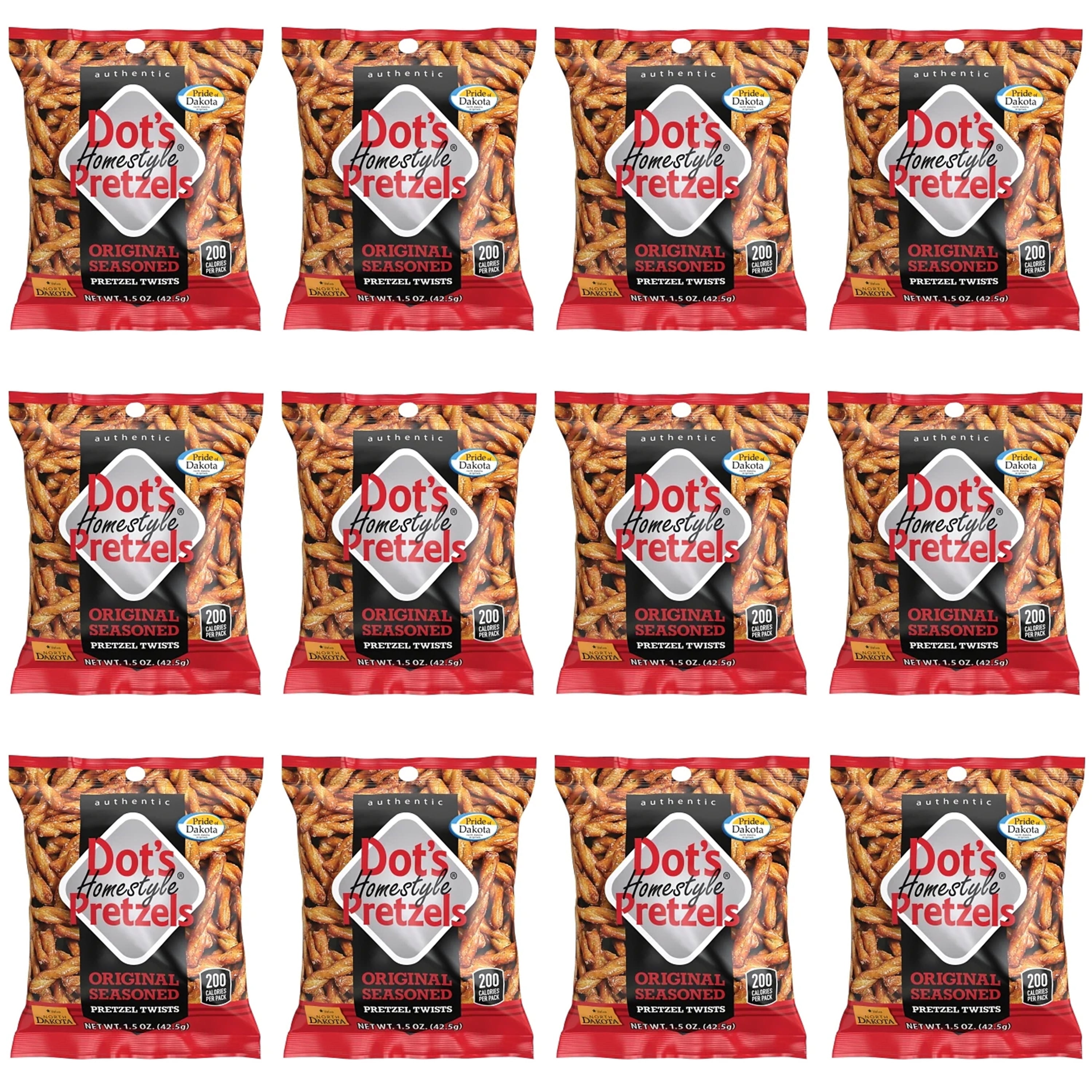 Dot's Homestyle Pretzels, Pretzel Twists Original Seasoned, 1.5 Ounce 12 Pack total 18 Ounce Bundled By SUPERDEALS