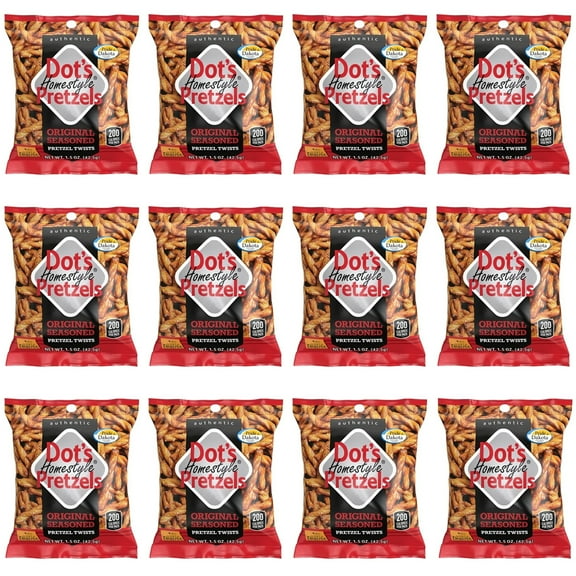 Dot's Homestyle Pretzels, Pretzel Twists Original Seasoned, 1.5 Ounce 12 Pack total 18 Ounce Bundled By SUPERDEALS