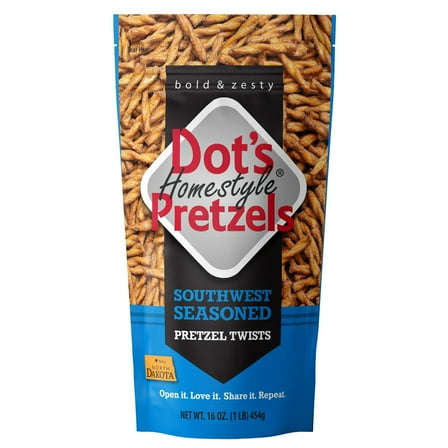 Dot's Homestyle Pretzels Southwest Seasoned Pretzel Twists, 16 oz (Pack of 4)