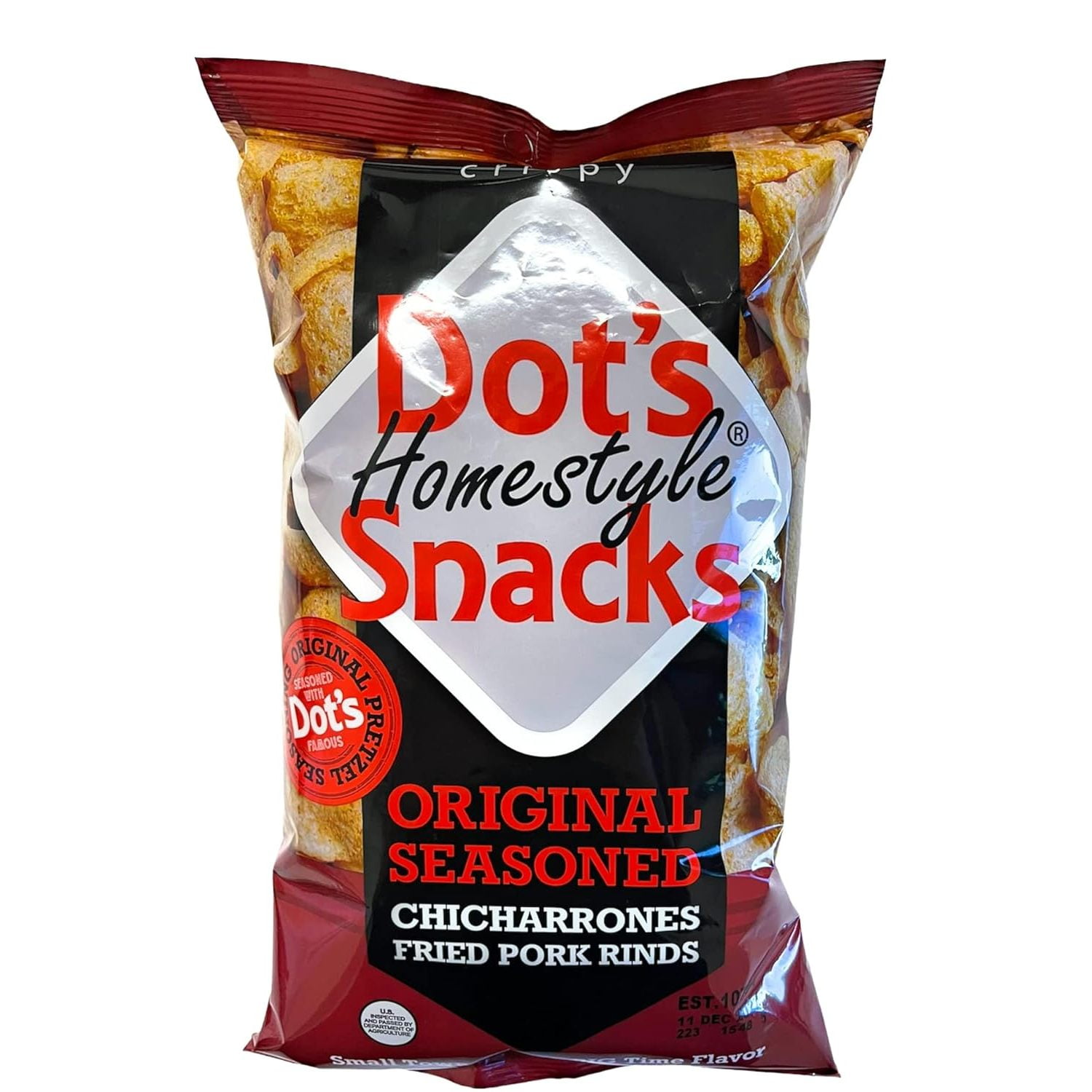 Dot&amp;#39;s Homestyle Snacks Original Seasoned Chicharrones Fried Pork Rinds ...