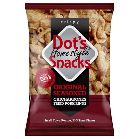 Dot's Pretzels Original Seasoned Chicharrones Fried Pork Rinds, 4 oz