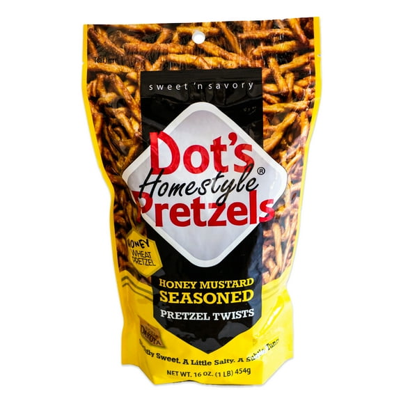 Dot's Honey Mustard Seasoned Pretzel Twist - Sweet and Tangy Mustard Honey Pretzel Sticks - 1, 16oz bag