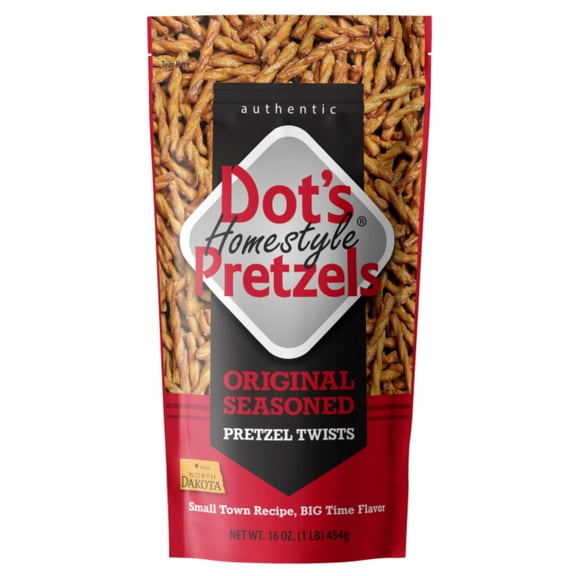 Dot's Pretzels Original Seasoned Pretzel Twist Snack, H2FSD16oz Grocery Sized Bag