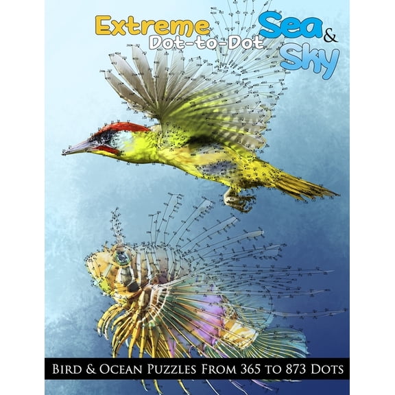 Dot to Dot Books for Adults Extreme Dot-to-Dot Sea & Sky Bird & Ocean Puzzles from 365 to 873 Dots, Book 11, (Paperback)