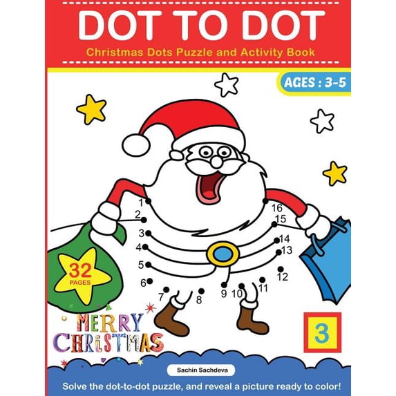3 Dot To Dot: Christmas Dots Puzzle and Activity Book, Book 3, (Paperback)