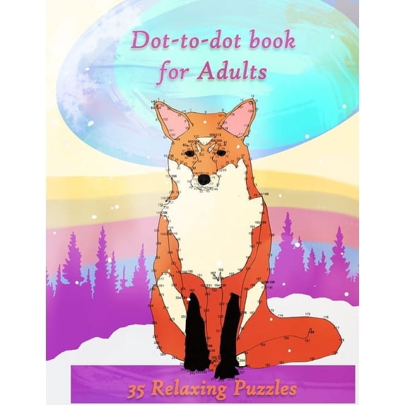 Dot-to-dot Book for Adults: Connect the Dots and Relax. Dot to Dot Puzzles with over 300 dots. Animal Theme., (Paperback)