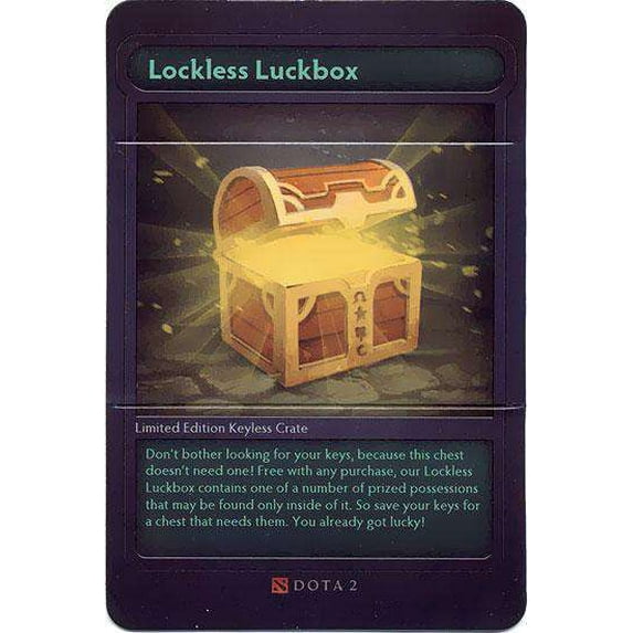 Dota 2 Series 1 Lockless Luckbox Code Card (No Packaging)