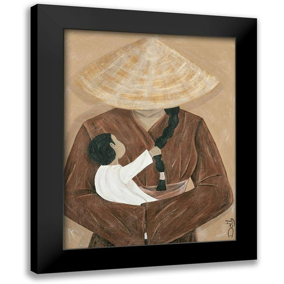 Dothy 12x14 Black Modern Framed Museum Art Print Titled - La femme et lenfant