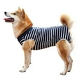 thumbnail image 1 of Dotoner Dog Recovery Suit Abdominal Wound Puppy Surgical Clothes Post-Operative Vest Pet After Surgery Wear Substitute E-Collar & Cone(XL,Blue Stripe), 1 of 6
