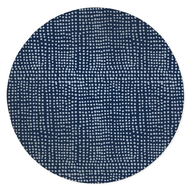 Dots Abstract Navy Area Rug by Kavka Designs