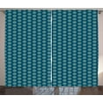 thumbnail image 1 of Ambesonne Circles Curtains 2 Panel Set, Moire Circles Spots, 108" x 108", Petrol Blue Pale Green, 1 of 3