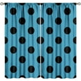 thumbnail image 1 of Dots Curtains Modern Abstract Black Polka Dot Blue Aesthetic Art Kids Girls Women Bedroom Living Room Blackout Rod Pocket Decoration Window Drapes 2 Panels W42xL63in, 1 of 6