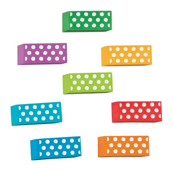 Dots Erasers - Party Favors - 24 Pieces