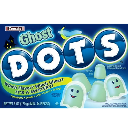 Dots Ghosts, Halloween Gummy Candy, Theater Box, 6 oz