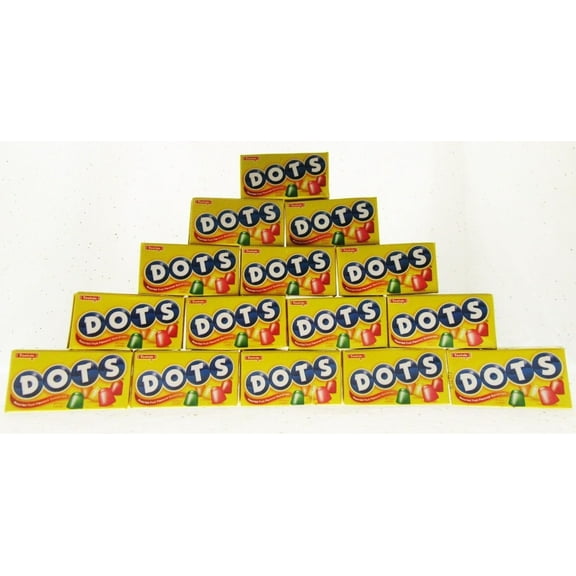 Dots Gum Drops 15 Boxes fruit chewy candy candies "Fun Size" Lot