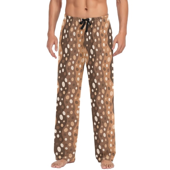 Dots Men's Pajama Pants Lightweight Pjs Bottoms Sleepwear Bottom Pants with Pocket Drawstring