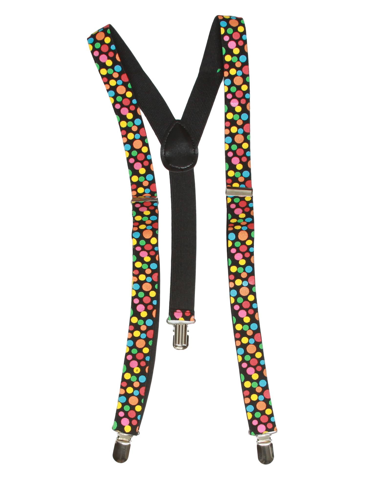 Dots Multicolor Clip Stretchable Suspenders 2 pack - Walmart.com
