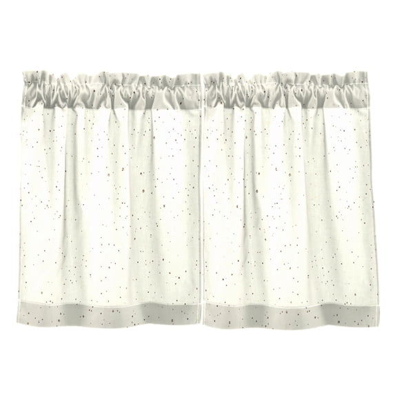 Dots Pattern Design Kitchen Curtains Tier Set 27x24 Inch 2 Panels Semi Sheer Light Filtering Privacy UV Protection