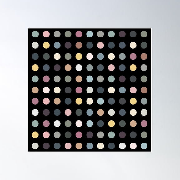 Dots Spots 2 Transparent Poster Wall Art, Modern Wall Decor For Living Room Bedroom, 16x16 UNFRAMED