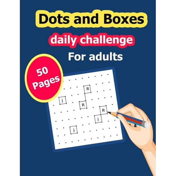 Dots and Boxes daily challenge for adults 50 Pages: funny game play with friends Activity Game Book. (Paperback)