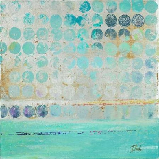 Dots on Silver Canvas Art - Patricia Pinto (24 x 24)
